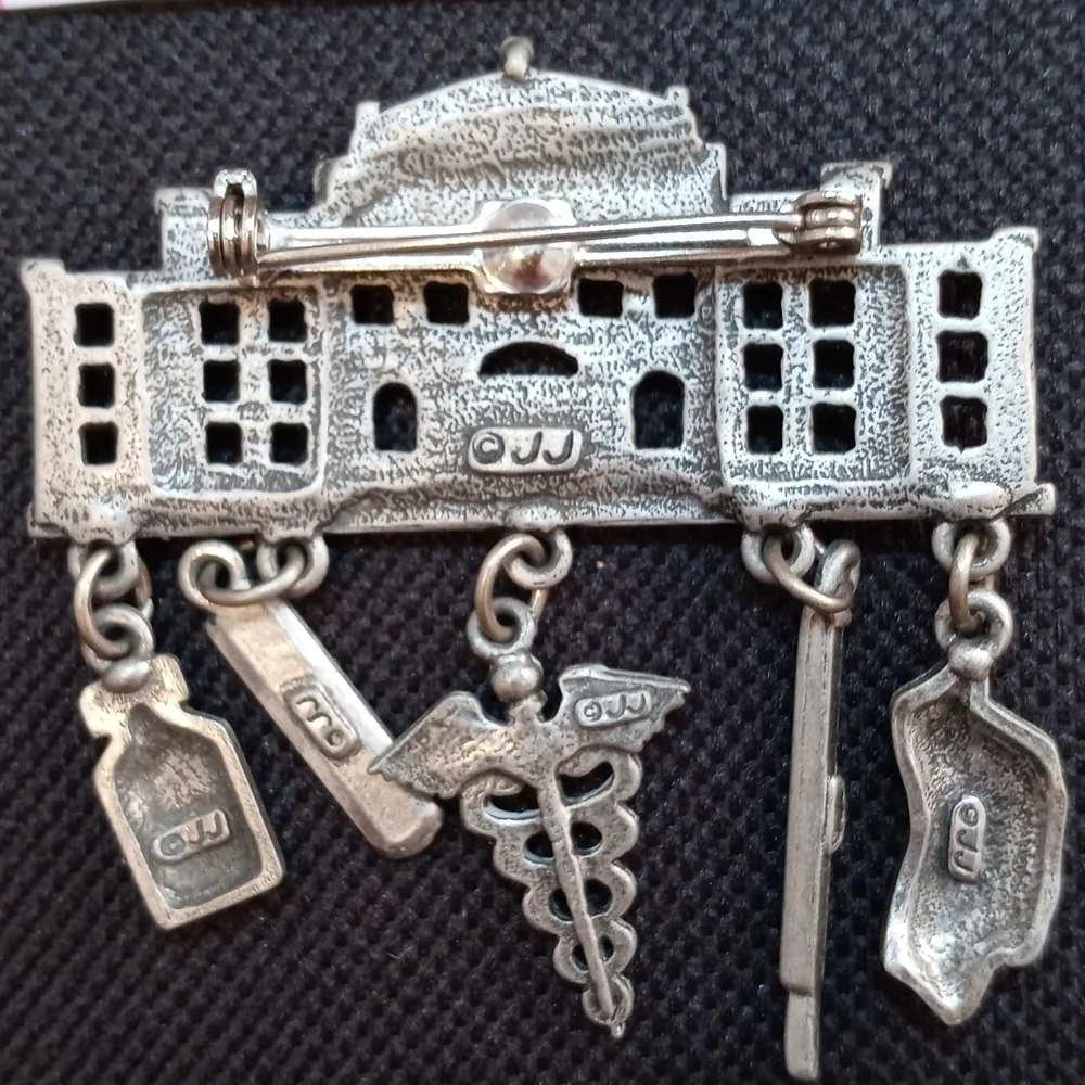 Vintage Metal Hospital brooch